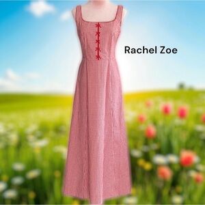 NWT Rachel Zoe Red White Gingham Sundress Size 8